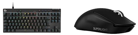G PRO TKL Rapid Keyboard (German Layout - Linear) + G PRO X Superlight 2 Gaming Mouse EER2 - Black