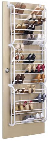 Genérico Zapatero blanco detrás puerta 24 pares