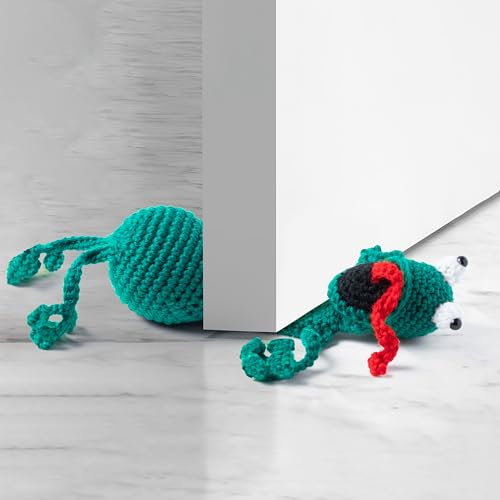 CYjorkbgg Frog Crochet Door Stop - Handmade Cute Animal Door Stoppers for Bottom of Door Funny Animal Door Stopper for Home and Office Floor Decorative Cartoon Frog Crochet Door Stop for Indoor Floor