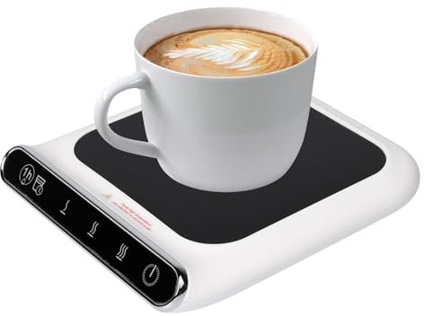 Pumwoy Scaldacaffè elettrico, 3 impostazioni di temperatura, Smart Scrivania, spegnimento automatico, scalda candele intelligente, scalda tazze da caffè, tè e cacao