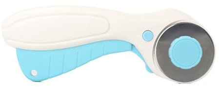 45mm Rollschneider Set: ergonomischer Rollschneider mit Schloss und 2 Ersatzschneider zum Nähen