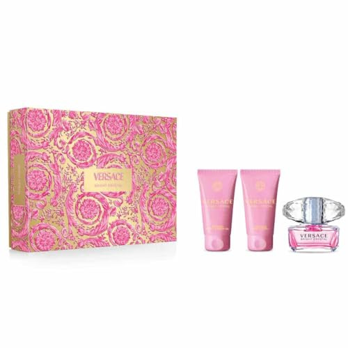 Versace Bright Crystal Eau de Toilette 50ml Gift Set Includes 50 ml Shower Gel and 50 ml Body Lotion