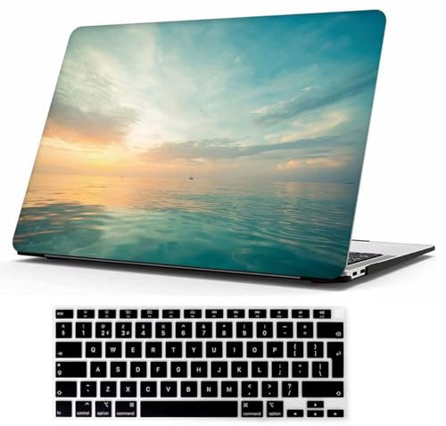 MOKASE Custodia compatibile con MacBook Pro 16 pollici 2024-2021 M4 A3403 A3186 M3 A2991 M2 A2780 M1 A2485 Pro Max & Touch ID, custodia rigida in plastica gommata e copertura per tastiera, Beautiful