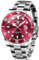 OLEVS Silber Armbanduhr Herren Metallarmband Schicke Analog Kleid Herren Uhren Rote Zifferblatt Modern Wasserdicht Herrenuhren Groß Edelstahl Klassische Leuchtend Quarz Männer Uhr mit Datum Geschenke