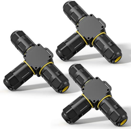 SternSinn® 3 Stück Kabelverbinder Wasserdicht 2 Polig, Kabelverbinder IP68, Starke Verbindung, für Kabeldurchmesser Ø 4-8 mm, Ideal für Wasserdichtungsgeräte im Freien und Innen und Außenanschlüsse
