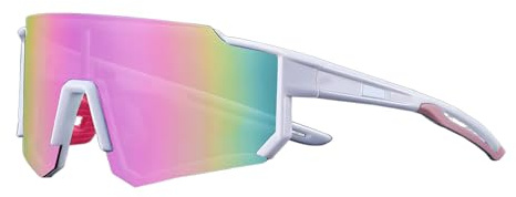 Cyberwork Unisex UV400 Schutz Multifunktions-Sonnenbrille, Schnellbrille, Winddichte Radfahrbrille, Geeignet Für Verschiedene Outdoor-Sportarten (Rosa)