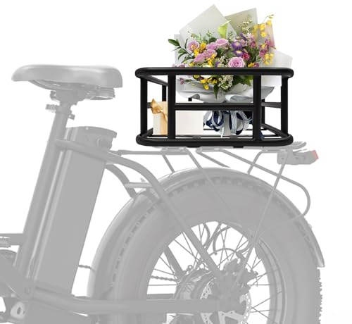 Büchel Fahrradkorb, Abnehmbarer Fahrradkorb Hinten, 15Kg Tragfähigkeit, 34*30*15 cm, Gepäckkorb für die meisten Mountainbikes und Rennräder