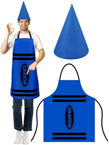IHLOOTD Buntstiftschürze mit Zwergenhüte, Karneval Schürze Kochschürze für Erwachsene Polyester Deko Schürze für Karneval Kostüm Damen und Herren