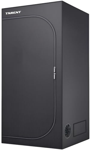Growzelt 80x80x180 cm, Growzelt mit Herausnehmbarer Wasserdichter Bodenwanne, Ideale Größe Zuchtzelte für Hydrokulturen, Von TARENT