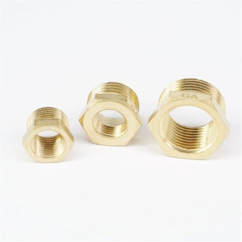 1pcs M8x0.75 M8x1 M10x1 M10x1.5 M12 Female -Male Brass Reducer Reducing Fitting Fuel Pressure Gauge,size 16,Brass Plumbing Fittings