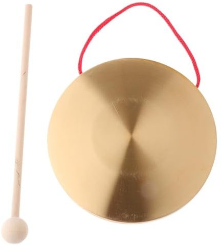 Gongs y platillos portátiles, Platillo Gong de mano Percusión cobre 15 cm para