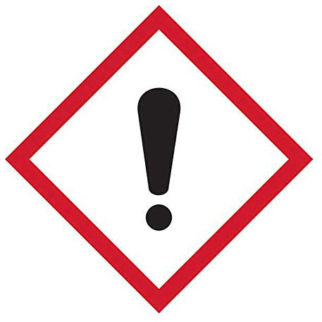 GHS-Etikett mit Aufschrift „Irritant Exclamation Mark – Gesundheit und Sicherheit – Selbstklebender Vinyl-Aufkleber – 100 mm x 100 mm