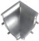 DQ-PP Profilé d'Angle Intérieur en Aluminium - 13 x 13 mm - PVC - Barre de Finition pour Plan de Travail et Table - Baguette Murale