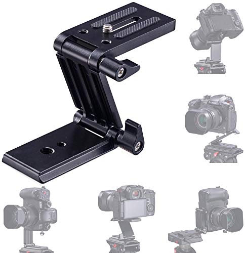 Universal Flex Tilt Head Z Mount Bracket Arca-Swiss Tripod Head Quick Release Plate Mounting for Monopod Slider Rail Cage Rig Stabilizer Gimbal Compatible with DSLR Camera Canon Nikon Sony Panasonic