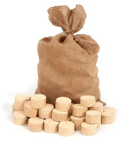 Floranica Holzbriketts 100% Gepresste Hartholzbriketts 12,5 kg Rundholzbriketts für Kamin Brikett Ideal für Kamin Ofen Kaminbriketts Holz Raketenofen Hohe Brennwert Raucharm