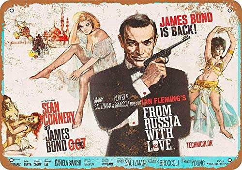 James Bond 007 Blechschilder Dekoration Retro Vintage Metall Stil Retro Poster Cafe Bar Movie Gift Bathrooms Garages