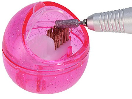 Nagelkunst Bohrer Reiniger, Dual Clean Pinsel Staubreinigungskasten Polier Maniküre Werkzeug für Nagelstaub Entfernung