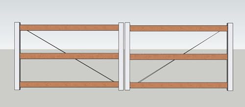Estate Swing Gate Frame Kit (Dual Frame kit) up to 20ft in Width (up to 10ft Each Side)