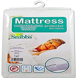 Snibbs Matratzenschoner 90x140, wasserdichte Bettauflage, Inkontinenzunterlage waschbar, Nässeschutz 90*140, Inkontinenz Bettunterlage aus 100% Baumwoll-Flanell-Oberfläche