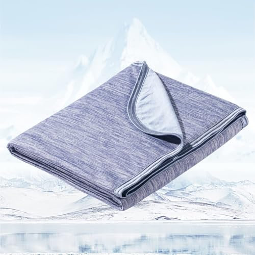 Avoalre Kühldecke 2 in 1 kühlende Decke für Sommer Selbstkühlende Decke Arc-Chill 3.0 Kühldecken Q-Max>0,5 doppelseitige kühlende Sommerdecke für Erwachsene130cmx170cm