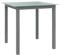 vidaXL Table de Jardin Table de Salle à Manger de Patio Table d'Extérieur Table à Dîner de Balcon Gris Clair 80x80x74 cm Aluminium et Verre