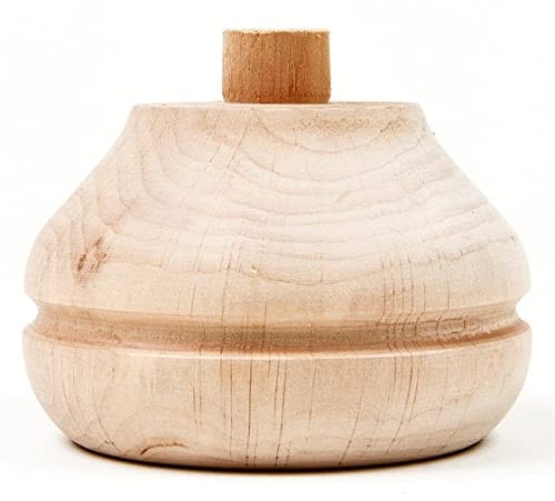 Holzando Holzfüße für Möbel aus Erle ø108 - naturbelassenes Holz - ideal für Restauration & Reparatur - Möbelfüße Holz in Verschiedene Größen & Materialien erhältlich