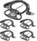 HYSHIKRA D Shape Radio Earpiece, Microphone with PTT Headset Compatible for Motorola CP040 CP200 GP300 DP1400 CLS1110,CLS1410 Walkie Talkie (5 Pack)