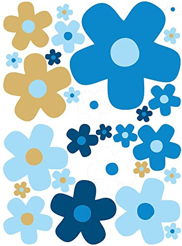 GamesMonkey® - Adesivi Auto Fiori Margherite Prilblumen Tuning - 27/54 / 108 Pezzi - Carrozzeria Divertenti Moto Bicicletta Stickers Vetri Casco (Large, 27 Pezzi, Col 007)