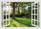Creative 3D False Faux Window Frame Fresh Forest Wallpaper Wall Sticker Window Mural Vinyl Bedroom Wall Decals Stickers