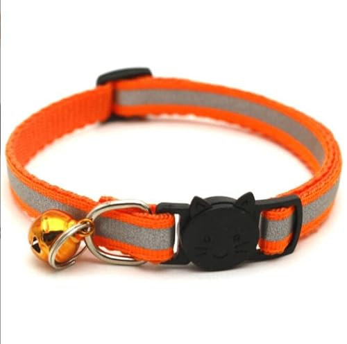 BEAUTYBIGBANG Leuchtendes Katzenhalsband Reflektierende Katzenhalsband Halsband Katze mit Sicherheitsverschluss,Verstellbar Kitten Halsband,Personalisiert Haustierzubehör