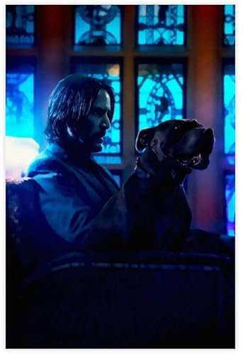 HRTNS Leinwand Bilder Kunst John Wick Kapitel 3 Leinwandposter für Bürodekoration Malerei Poster Druckt Gedruckte 15.7x23.6(40x60cm) Kein Rahmen