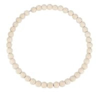 NaDeco Deko-Metallring mit Perlen, Ø 20-40 cm, Größe frei wählbar | Holzperlenring | Metallring mit Holzperlen | Holzperlen-Ring | Dekohänger | Perlenkranz | Boho-Trockenblumen-Ring, Größe:Ø 20 cm