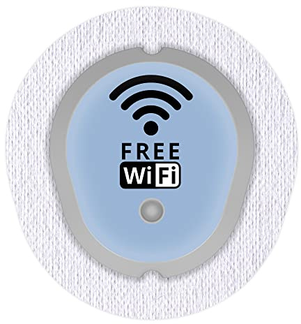 Aufkleber Sticker für Dexcom G7 Sensor 2x Free WiFi myDili Diabetes-Zubehör Farbe hellblau