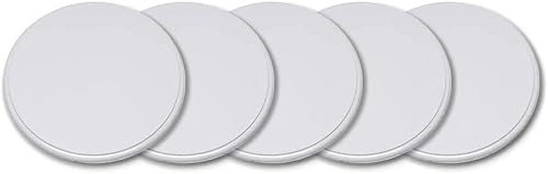 Litepak 5 Pack - Door Knob Protector | Door Bumpers 3 Door Knob Guard Plastic Self Adhesive Prevents Door Handle Damage, White