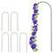 Relaxdays Arches à rosiers, Lot de 6, H x L : 90 x 32 cm, métal, tuteur pour Plantes grimpantes, Arceau, à Poser, Vert