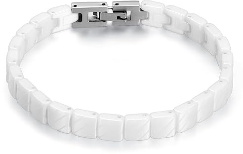 osiuujkw Frauen Keramik Armband Ketten Armreif Hand Dekor Freundin Schmuck für Dating Geburtstagsgeschenk Dekorationen Zubehör, Weiß