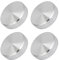 METALLIXITY Aluminium Disque (1.18x0.31 M6 Filetage) 4Pcs, Verre Table Dessus Adaptateur Aluminium Cercle Disque - pour Tige T, et Autres Verre Meubles Accessoires
