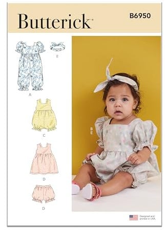 Butterick Schnittmuster für Baby-Sportbekleidung, mehrfarbig