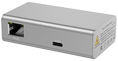 PoE Texas PoE+ auf USBC Adapter, Power Delivery + Daten kompatibel mit Tablet-Computern wie iPad Pro, Surface Go und Weitere