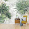 Naturempress Papier Peint Panoramique Papillon Feuille De Bananier Papier Peint Intissé 3D Tapisserie Poster Decoration Murale Chambre Salon