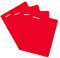 MINTRA lot de 4 Cahiers 90gm agrafés en Couverture Polypro 17x22 cm Grands Carreaux SEYES (96 pages, Rouge)
