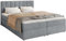 BROMARKT Boxspringbett mit Bettkasten Polsterbett mit Bonell-Matratze und Topper Doppelbett mit Stauraum Bett für Schlafzimmer gepolstertes Kopfteil Denver 160x200 Härtegrad H3 Samtstoff Grau