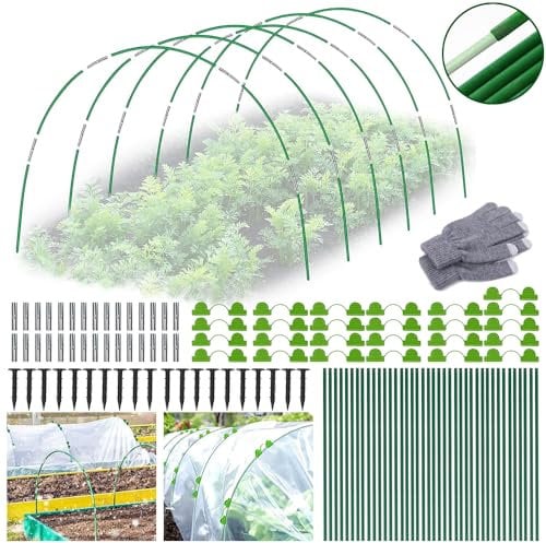 Arceau pour Serre Tunnel 40 Pièces,Arceaux Serre de Dardin,Arceau de Jardin, Arceau Serre pour Pépinière,Pépinière de Légumes,pour la Protection des Plantes