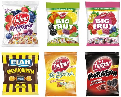 Caramelle Elah-Dufour - Assortite in vari gusti e formati - 24 Buste da 80/90g (2100, Grammi)