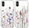 Coiwxmoi 2 Stück Blumen Handyhülle für iPhone X/iPhone XS Hülle, Transparent Aesthetic Muster Handyhülle für Mädchen Frauen Durchsichtig Weich Silikon TPU Stoßfest Schutzhülle für iPhone XS 5,8