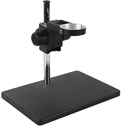 ZHCHAO Industrial Binocular Trinocular Microscope Camera Stand Holder Arm Bracket 76mm Universal 360 Rotating Maintenance Workbench(Argento)