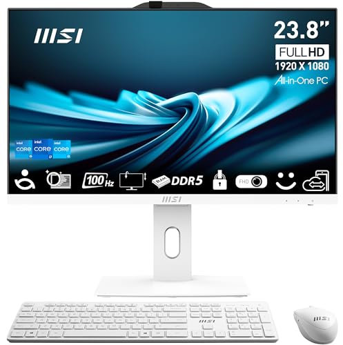 MSI PRO AP242P 14M-636DE All-in-One weiß - 23.8 FHD Display (60,5cm), Intel Core i5-14400, 8GB DDR5 RAM, 512GB M.2