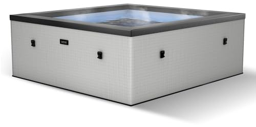 Spa Wave Garda Eco Foam | Spa extérieur Portable avec Chauffage Rapide | Matériau PVC Durable | Configuration Facile | Idéal pour la détente dans Le Jardin et la terrasse (Graphite Grey, 6 Person)