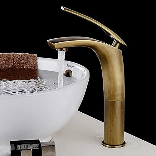CCKUHN Wasserhähne, Wasserhahn, Waschtischarmatur, Heiß-/Kalt-Waschbeckenarmatur, Messing-Wasserhahn/Mischbatterie/Wasserhahn, Badezimmerarmatur, Waschbeckenarmatur, Waschtischarmatur, An