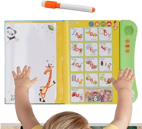 Suphyee Sprechbuch zum Englischlernen, interaktive Audio- und Hörbücher,Vorschul-Talking-Sound-Englischbuch | Lernspielzeug mit sprechendem Klang für Freunde, Kinder, Kinder